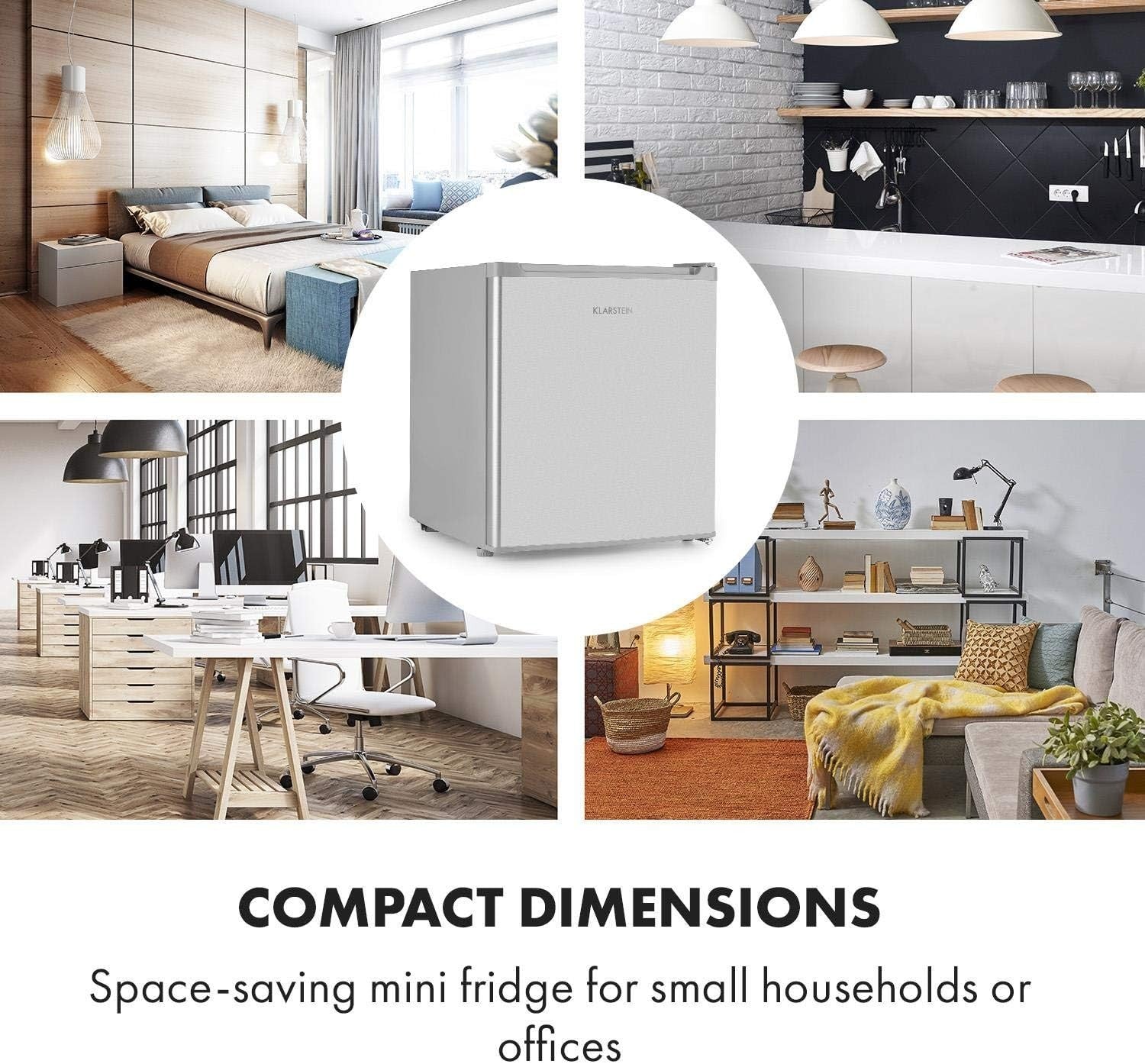 40L Neo White Mini Fridge Tabletop Cooler Eco-Friendly Space Saving