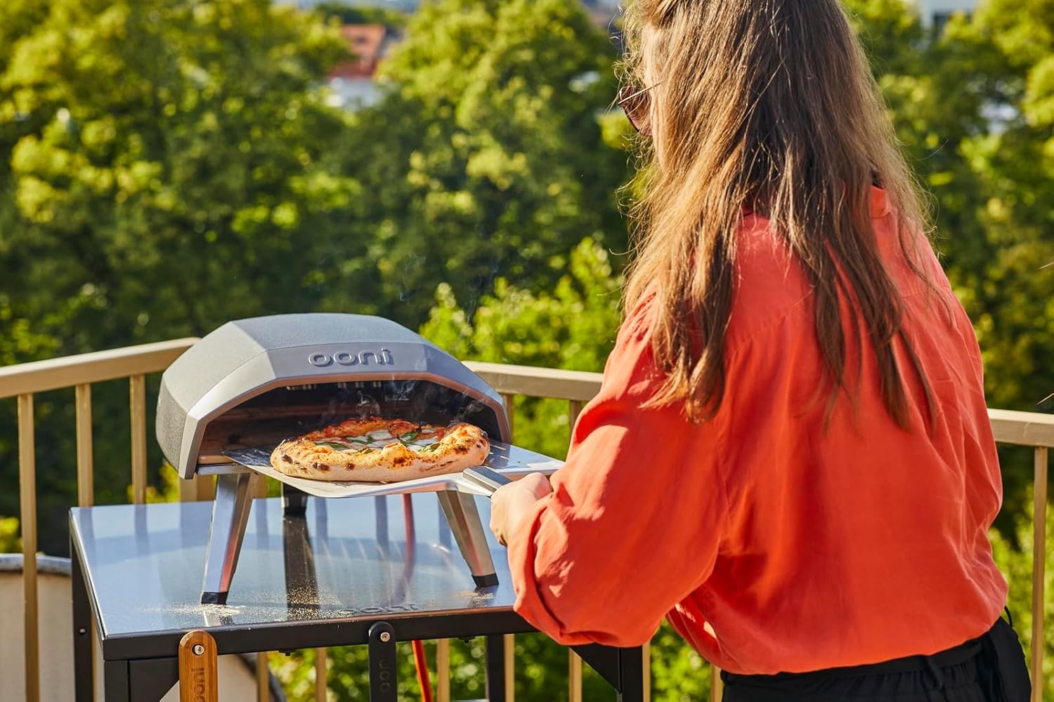 12" Outdoor Gas Pizza Oven 500°C Portable Propane Stonebake BBQ Cooker