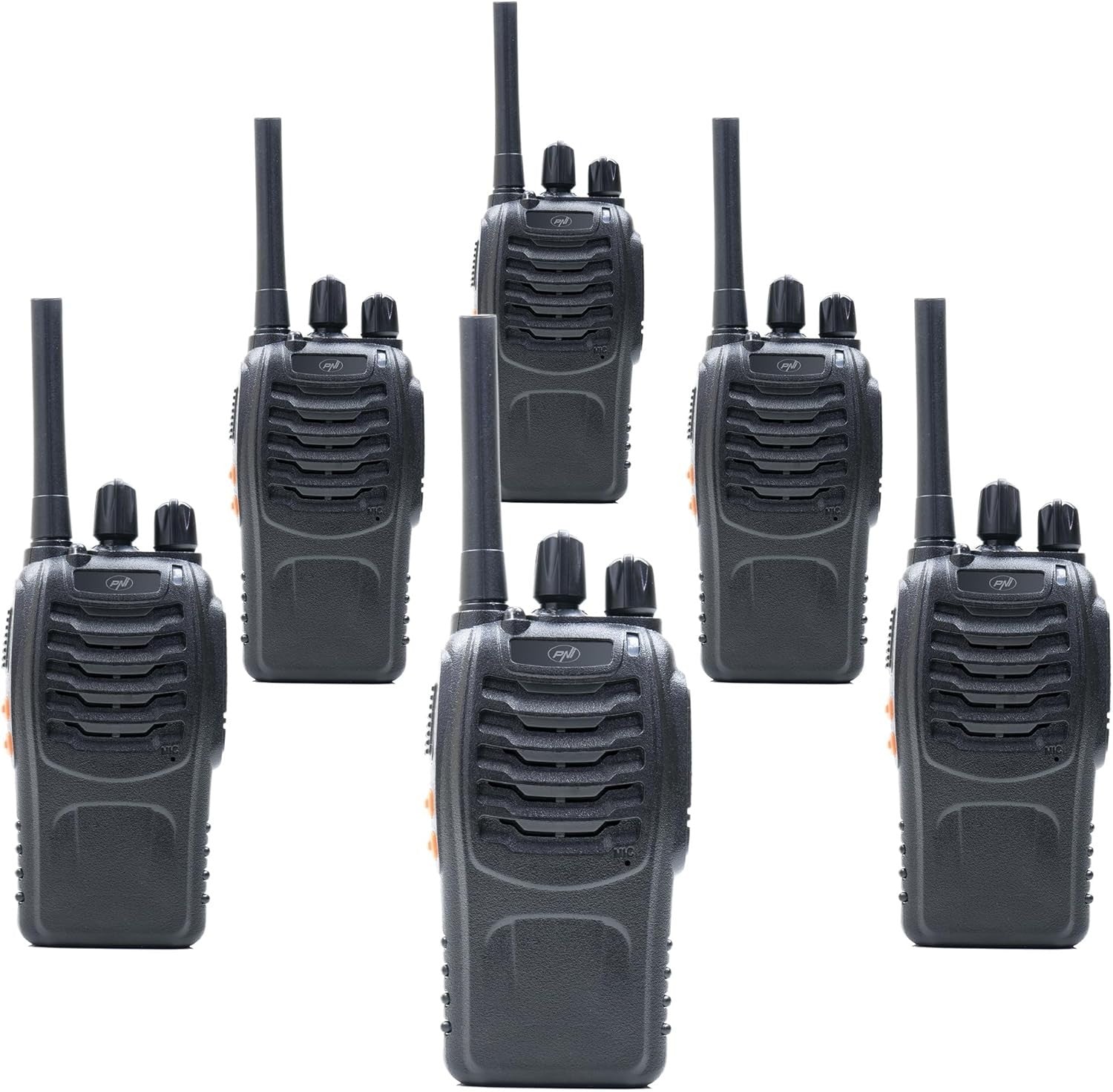 PMR446 Walkie Talkies 6 Pack Long Range 2 Way Radio w Headsets