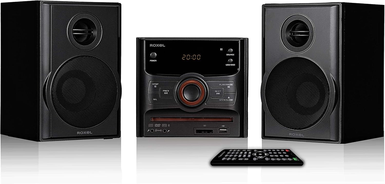 40W Hi-Fi Stereo System DVD CD Player Bluetooth Karaoke USB AUX Remote Control