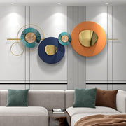 Large Metal Geometric Round Wall Art 150x57cm