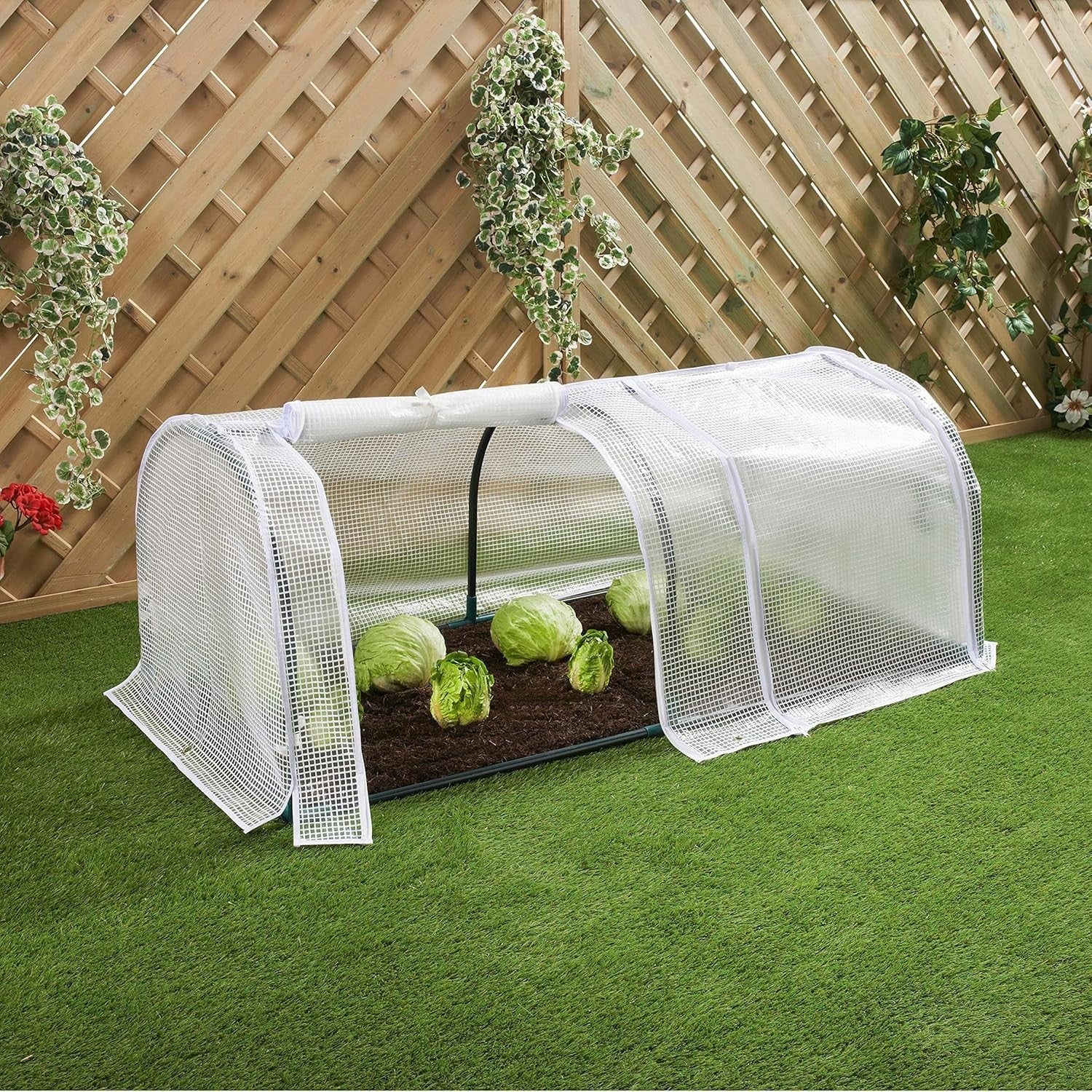 Polytunnel Greenhouse 2 Section with Reinforced PE Cover & Steel Frame 130cm