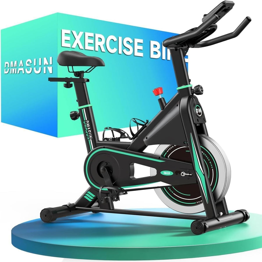 Quiet Magnetic Exercise Bike w/ LCD, Tablet Holder, 35lb Flywheel & 360lb Cap