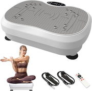 White Vibration Plate Exercise Machine 200 Speeds Lymphatic Drainage