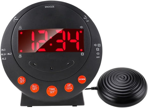 Loud Vibrating Alarm Clock Bed Shaker for Heavy Sleepers Deaf Elderly