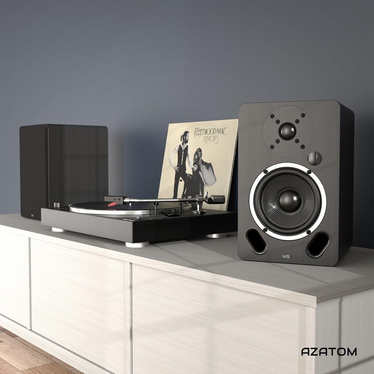 100W Bluetooth HDMI HiFi Bookshelf Speakers Carbon Fibre Driver Silk Tweeter