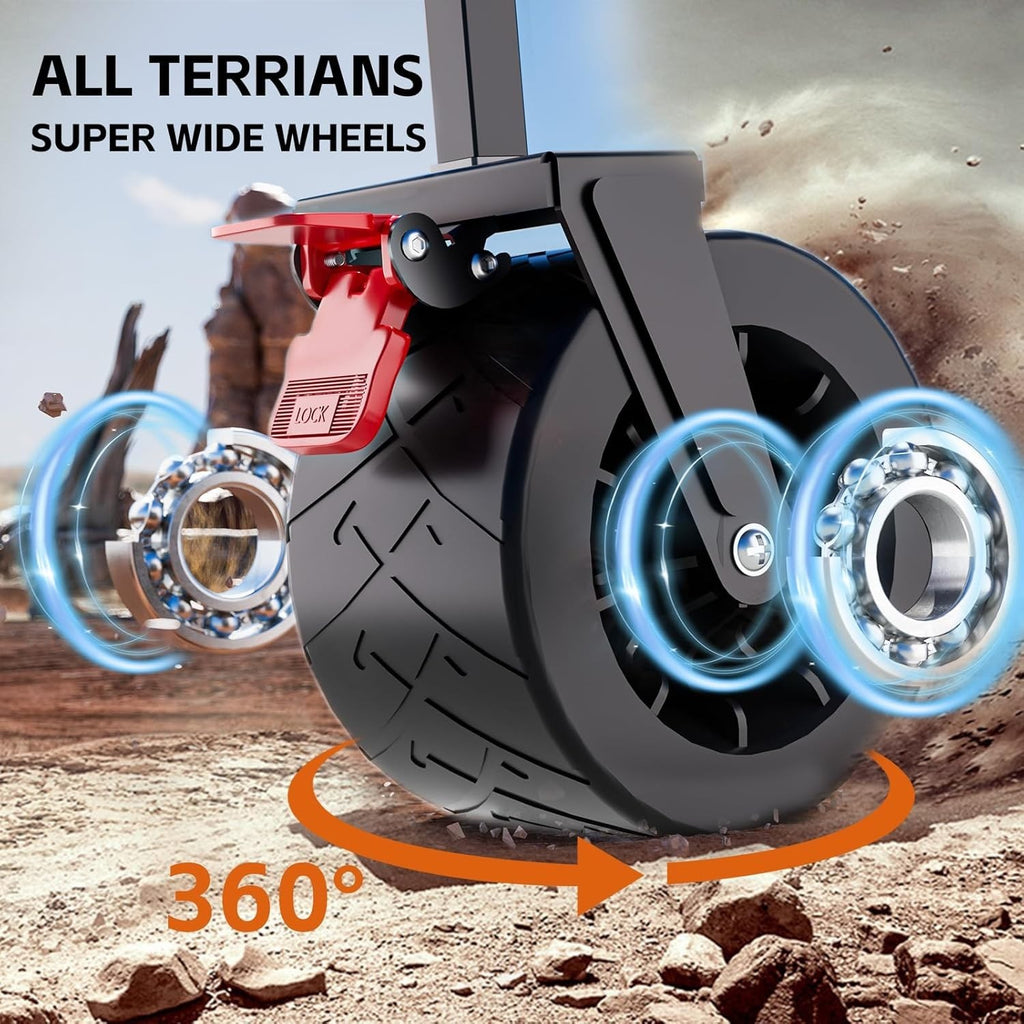 Black 250L Folding Camping Wagon Heavy Duty Festival Trolley 330lbs All-Terrain