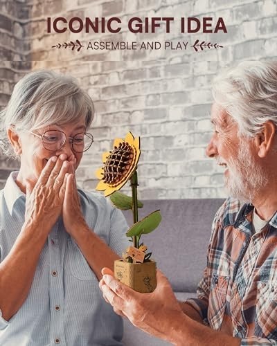 3D Wooden Sunflower Puzzle Kit – DIY Craft, Unique Home Decor Gift