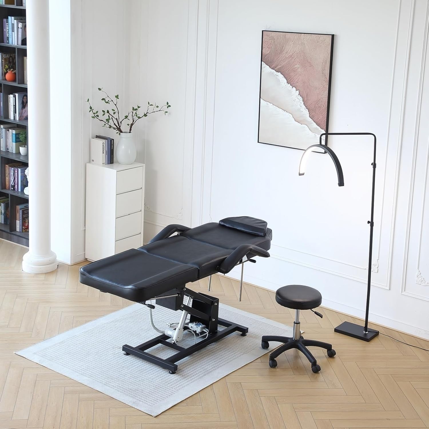 Electric Swivel Reclining Salon Chair Adjustable Beauty Spa Tattoo Seat