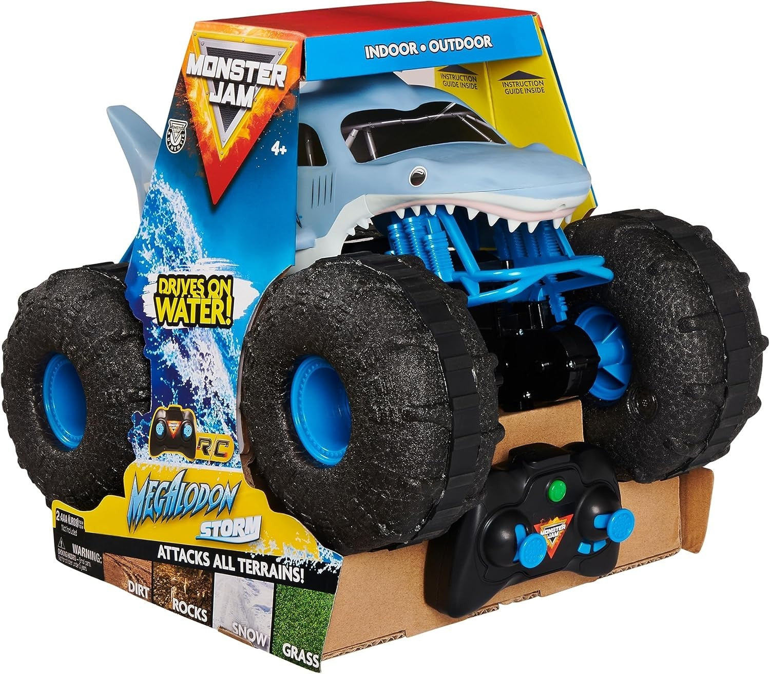 Megalodon STORM RC Truck 1:15 All-Terrain Waterproof Remote Control Car Kids 4+