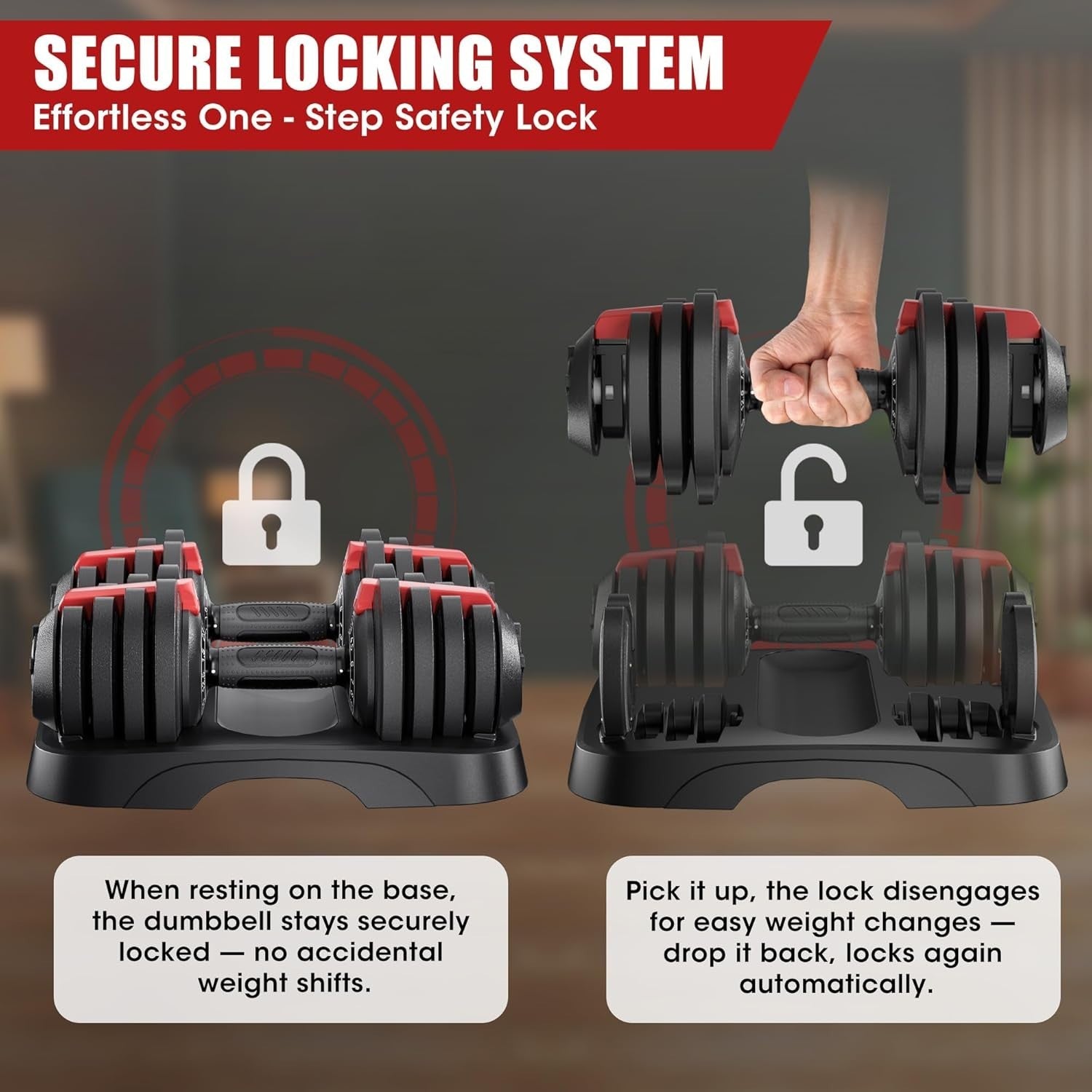 12.5kg Adjustable Dumbbell Set Pair 5-in-1 Quick Dial Non-Slip Home Gym