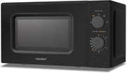 20L Compact Microwave 700W Manual Control 5 Power Levels Black
