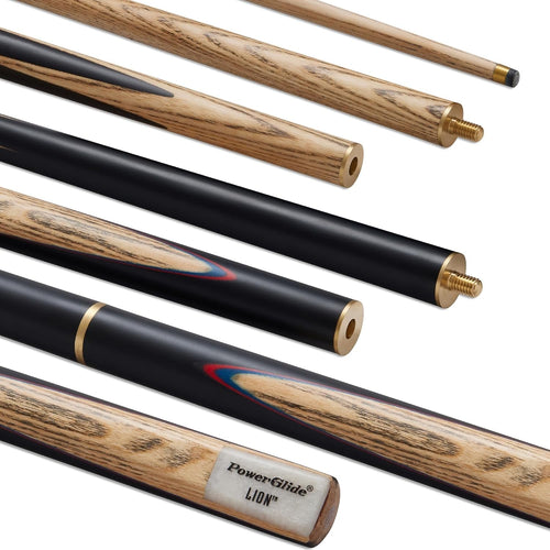 55in English Pool Cue Ash Wood Rosewood Butt 8.5mm Tip 3pc