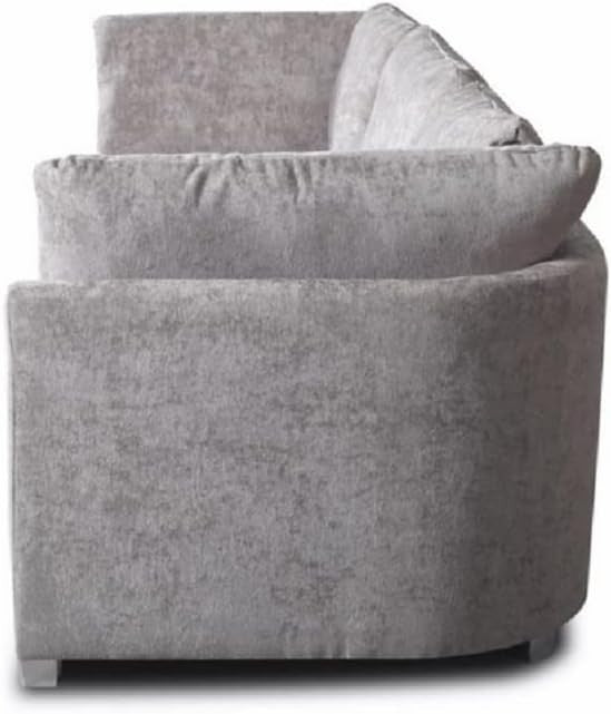 Grey Corner Sofa L or U Shaped Chenille Highback with Footstool Option