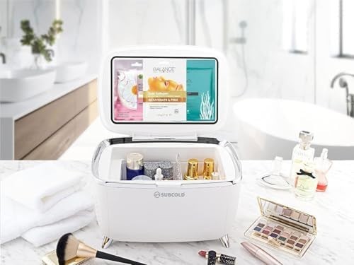 6L Mini Fridge White Portable Vanity Skincare and Makeup Cooler