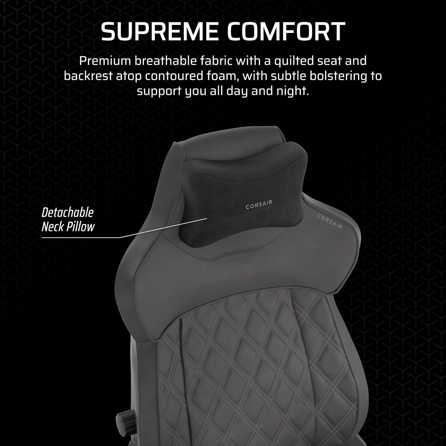 Premium Fabric Gaming Chair Wide Seat 5D Armrests 160° Recline