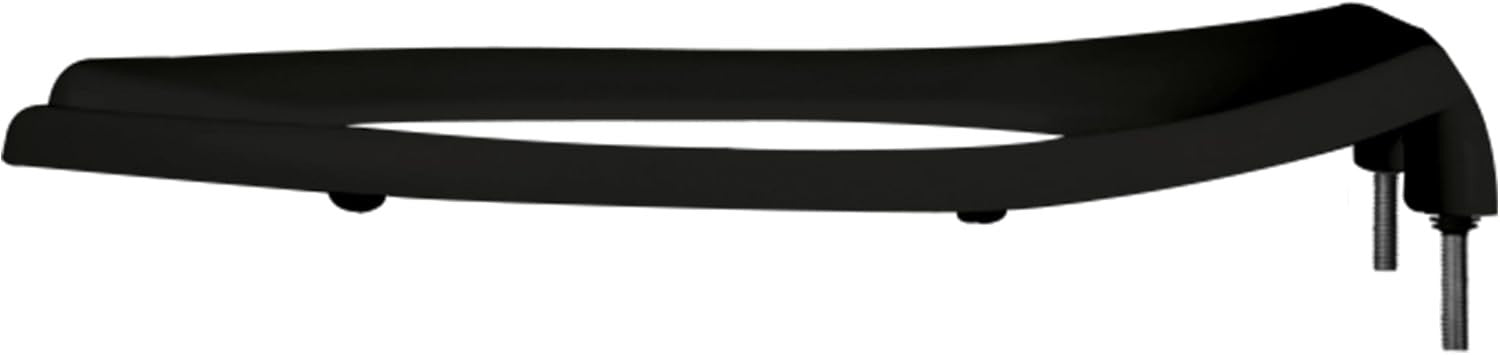Commercial Black Elongated Toilet Seat STA-TITE DuraGuard Antimicrobial