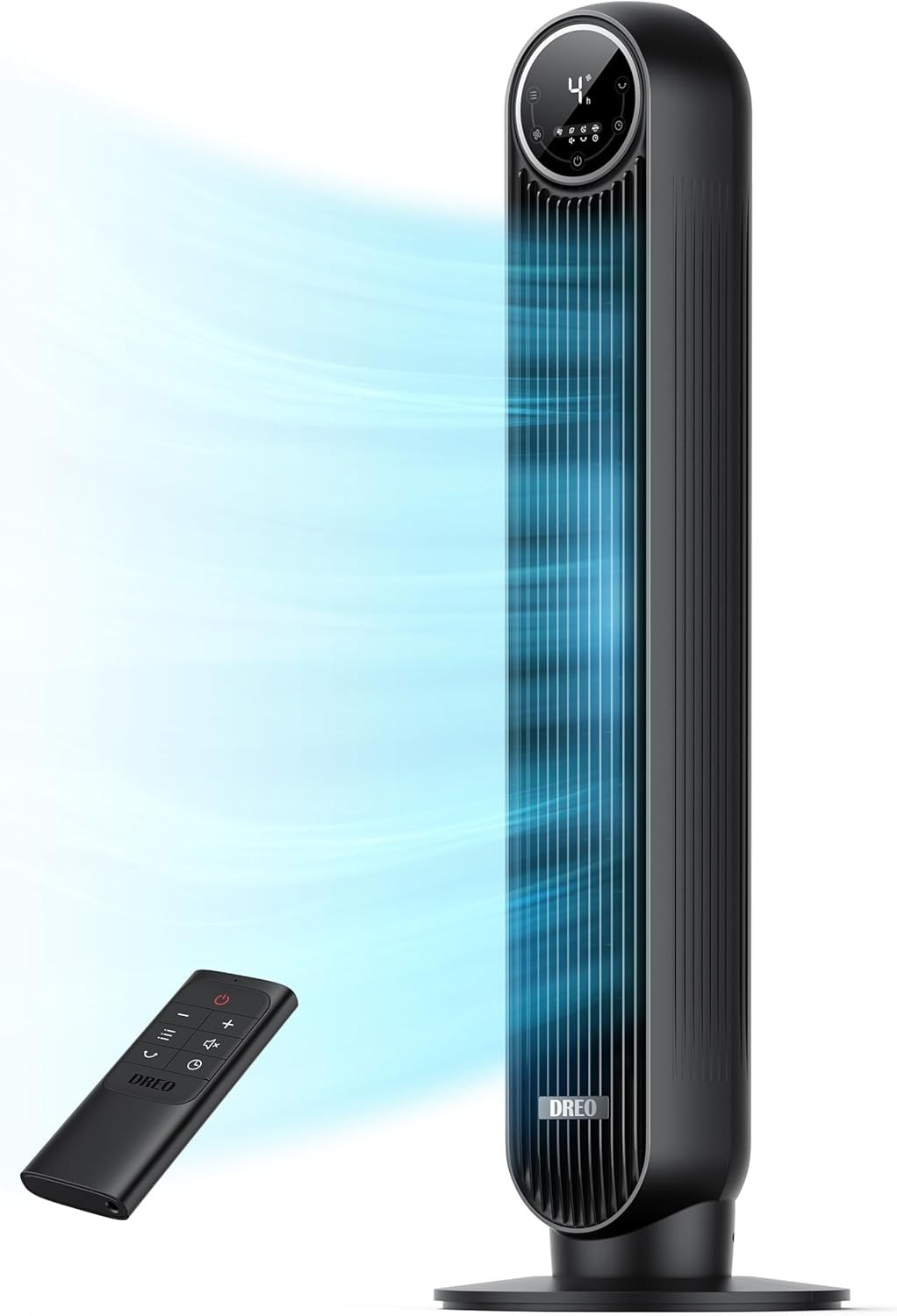 28dB Silent Tower Fan 25ft/s Velocity Electric Cooling Fan with Remote 4-Speed