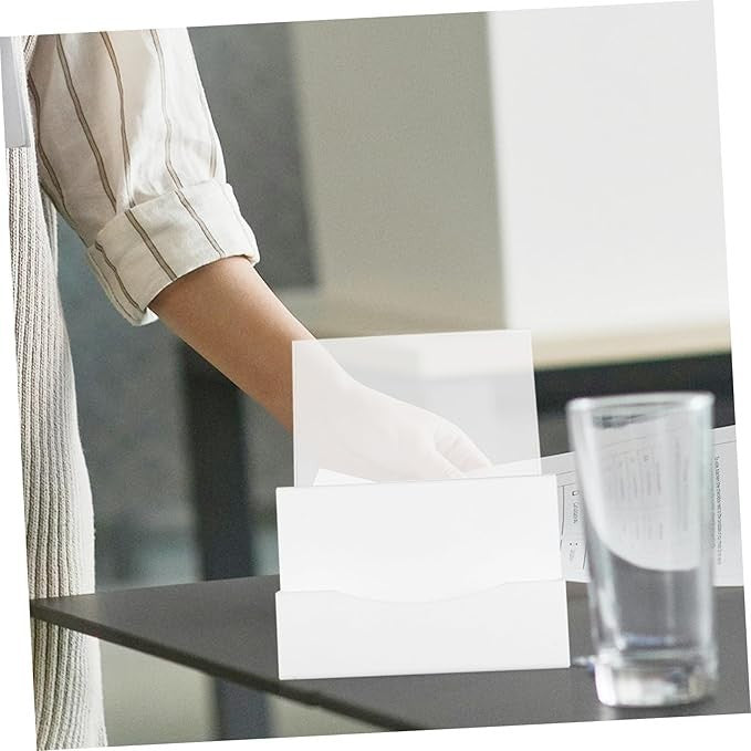 Lockable Acrylic Suggestion Donation Box White | Secure Ballot Tip Fundraiser