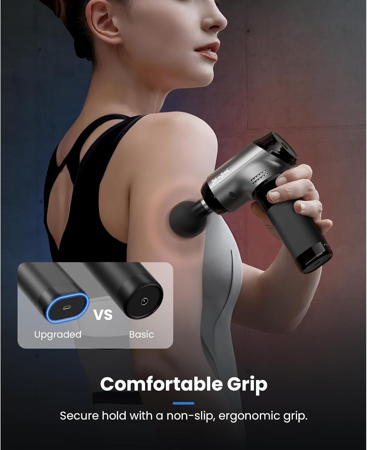 Deep Tissue Massage Gun Heat Cold Therapy Quiet Percussion Muscle Pain Relief