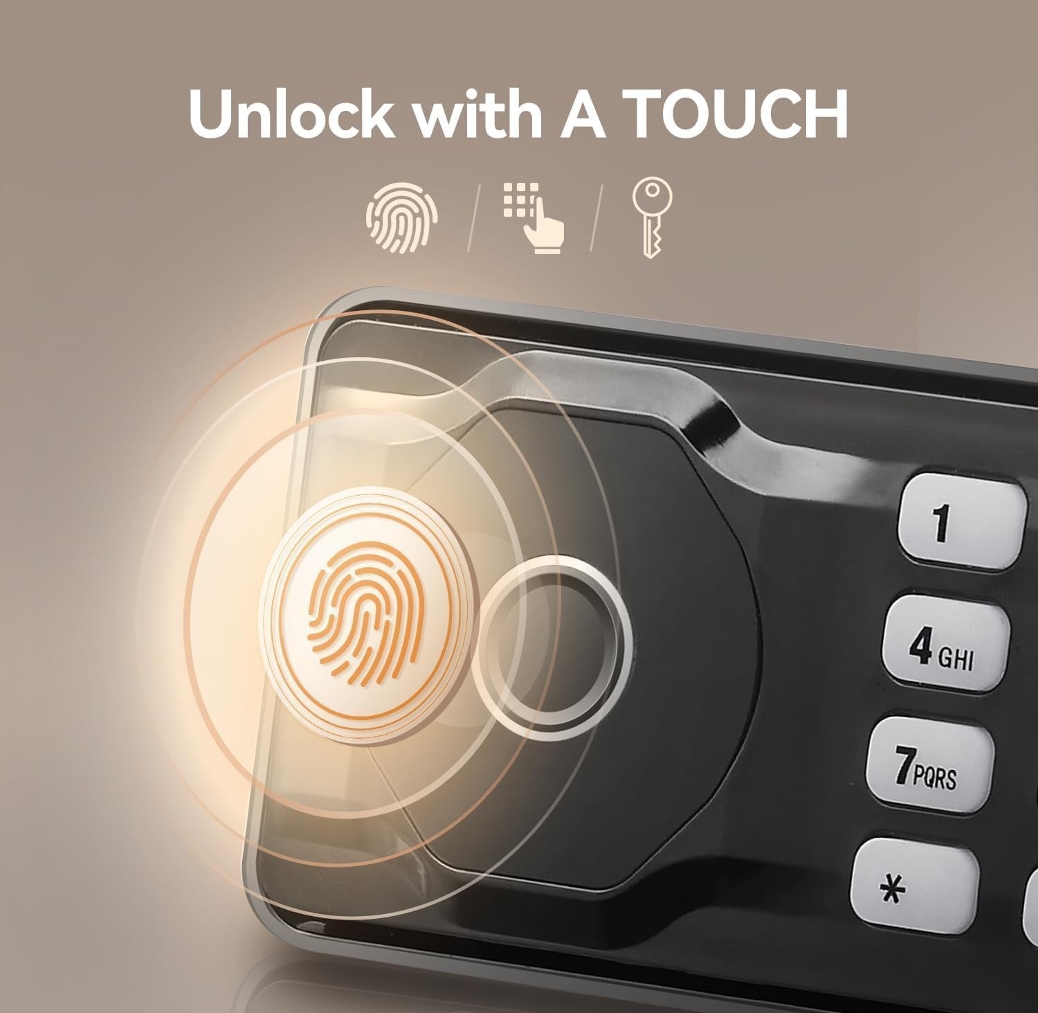1.2 Cu Ft Biometric Fingerprint Safe Box Digital Lock Cash Document Safe