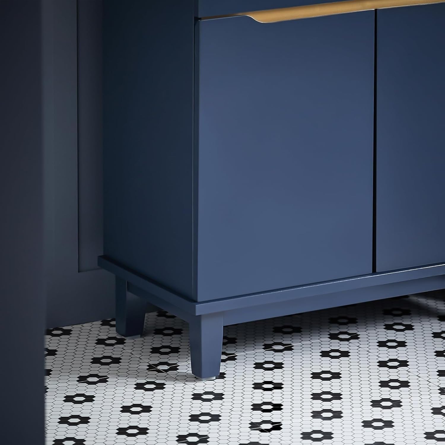 Slim Under Sink Storage Cabinet with Doors & Drawer for Bathroom