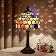 Multicolor Stained Glass Table Lamp Retro Bedroom Office Desk Night Light