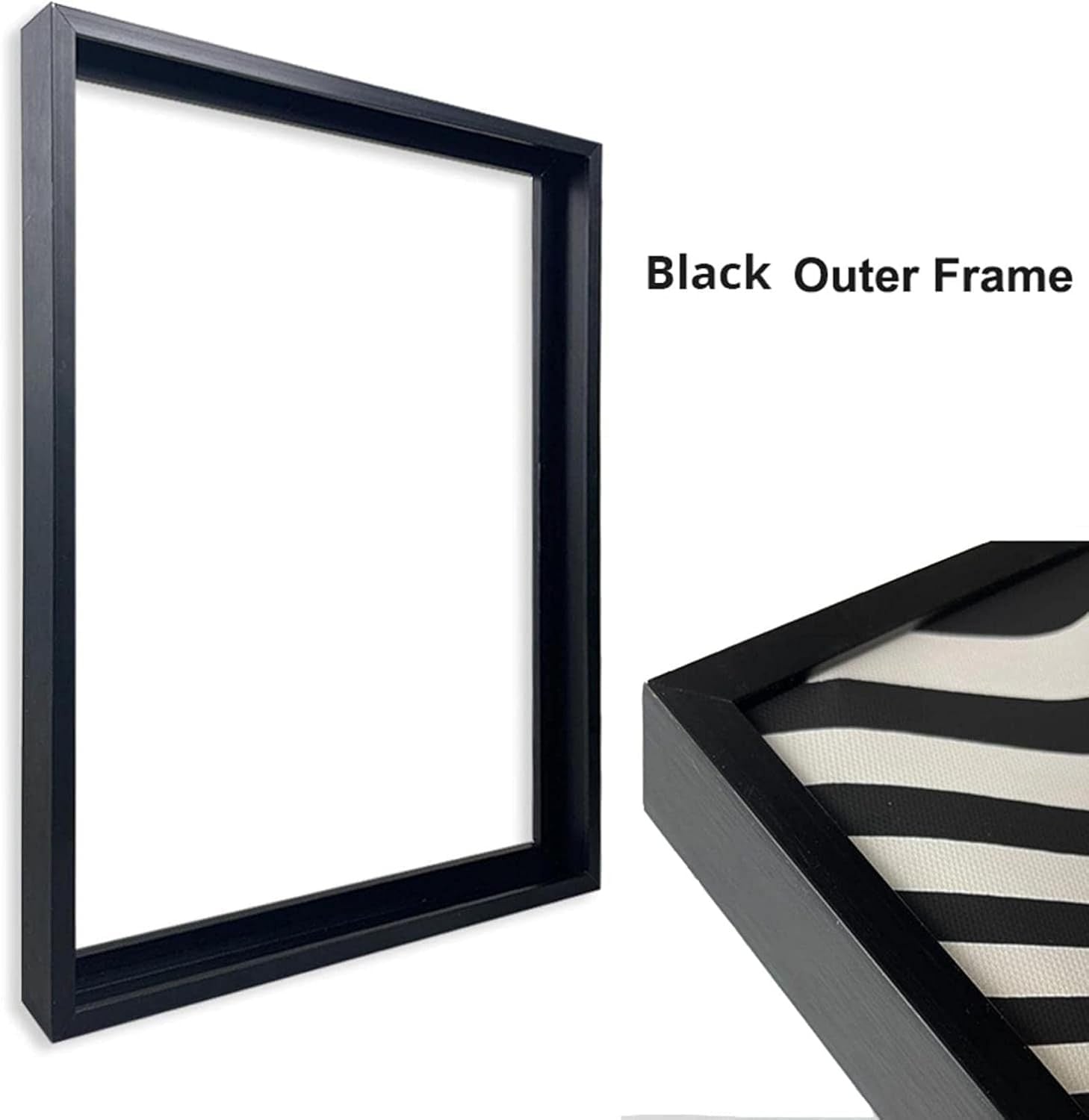 Extra Large Black White Abstract Canvas Wall Art 75x150cm