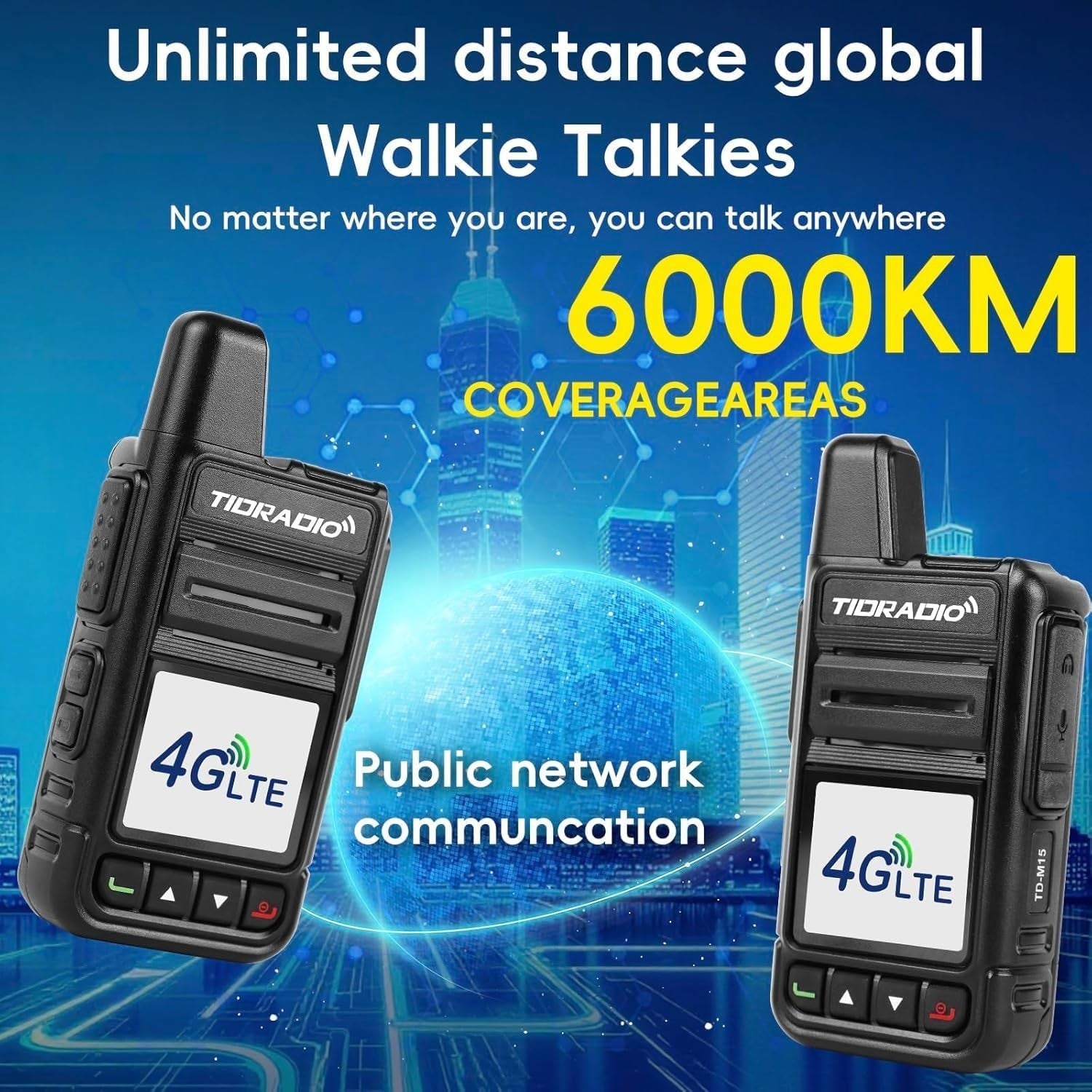 4G LTE POC Walkie Talkies 6 Pack Unlimited Range SIM Data Included