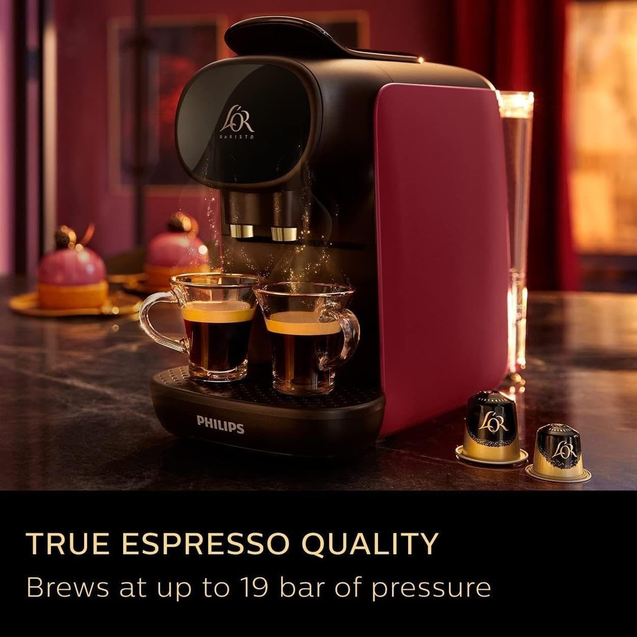 Compact Coffee Capsule Machine | Dual & Single Shot | 1450W High Pressure