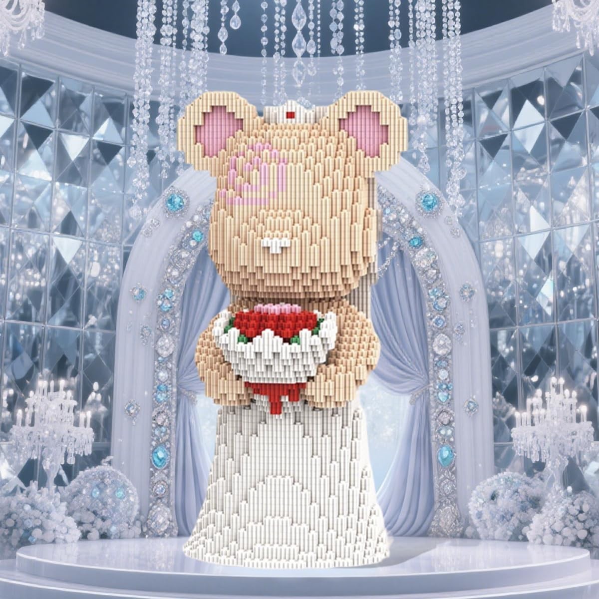 Wedding Bear Micro Blocks Gift Set 2950pcs DIY Model Toy for Adults