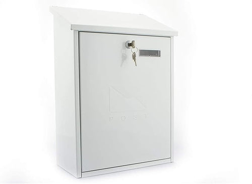 Lockable Wall Mounted Post Box – Weatherproof Steel Mailbox, Large Capacity