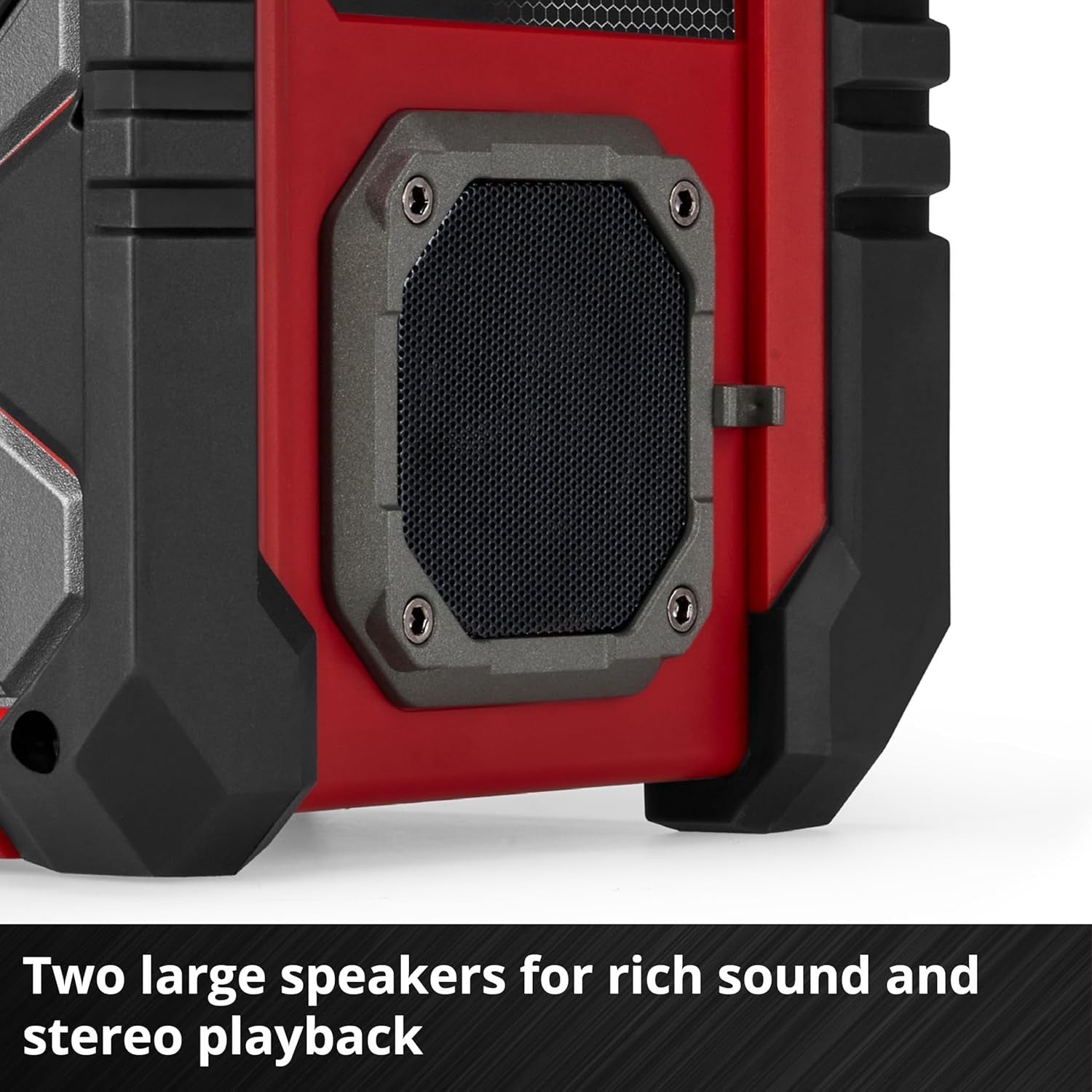 Cordless Building Site Radio DAB+/FM/Bluetooth USB, IP65, Red