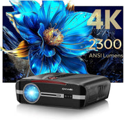 2300ANSI 4K Smart Projector Android TV WiFi6 Dolby NFC