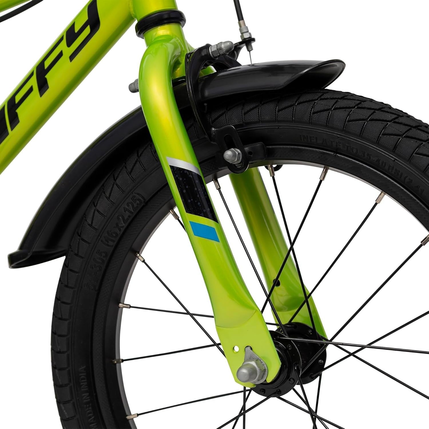 16 Inch Kids Bike with Stabilisers Caliper Brakes Green Age 5-7