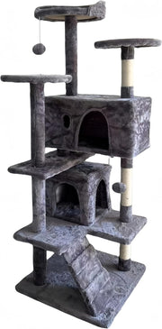 138cm Cat Tree Tower with Scratching Posts Multi Level Indoor Climber