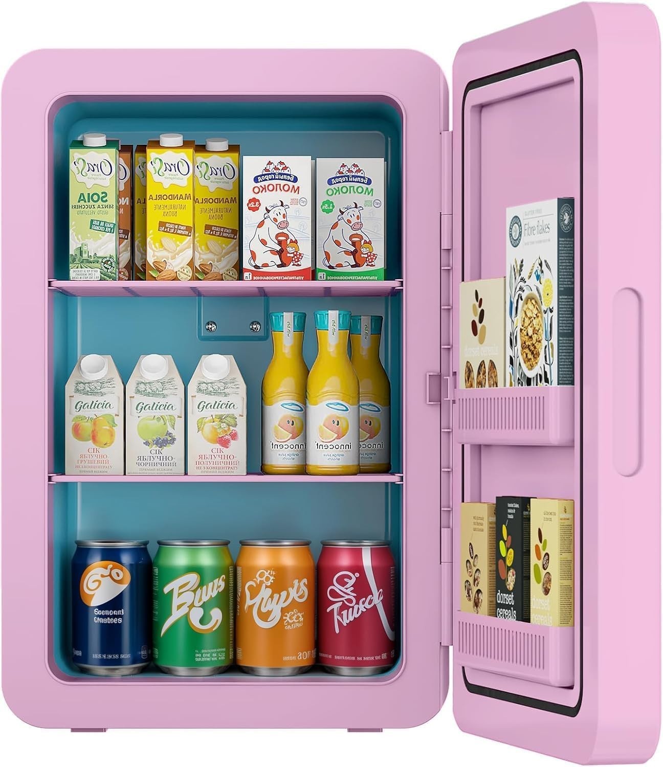 22L Mini Fridge Portable Cooler & Warmer Bedroom Office Car Pink