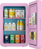 22L Mini Fridge Portable Cooler & Warmer Bedroom Office Car Pink