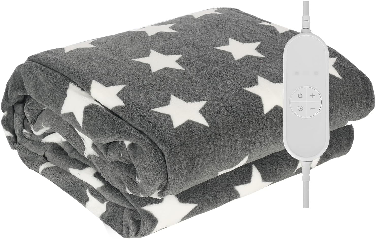 Electric Heated Throw Blanket 9 Heat Levels Timer Washable 180x130cm