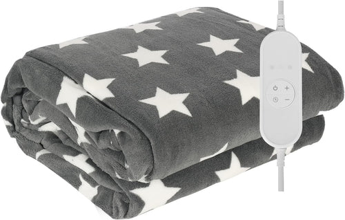 Electric Heated Throw Blanket 9 Heat Levels Timer Washable 180x130cm