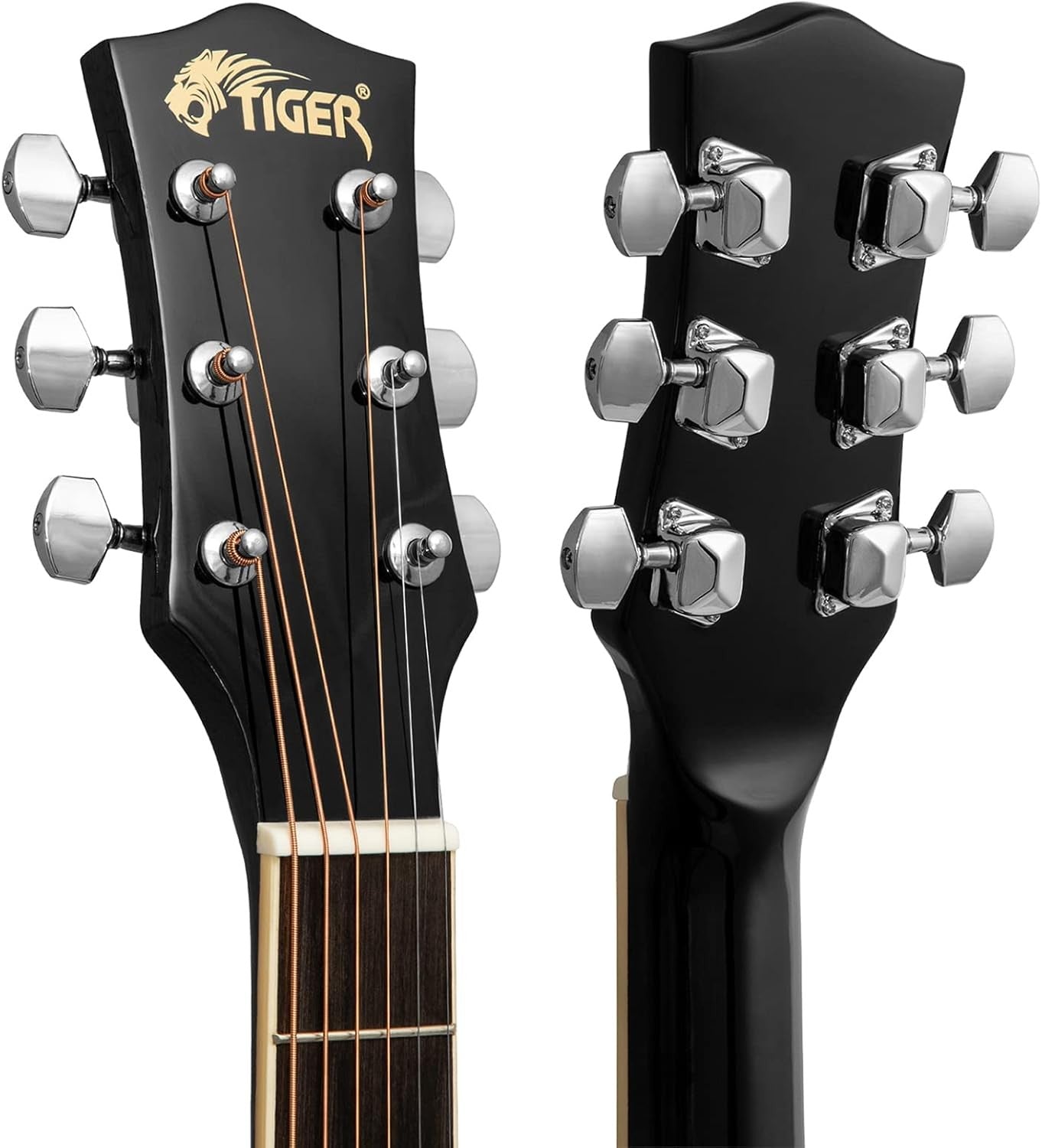 Full Size Cutaway Acoustic Guitar Starter Pack Black w Gig Bag