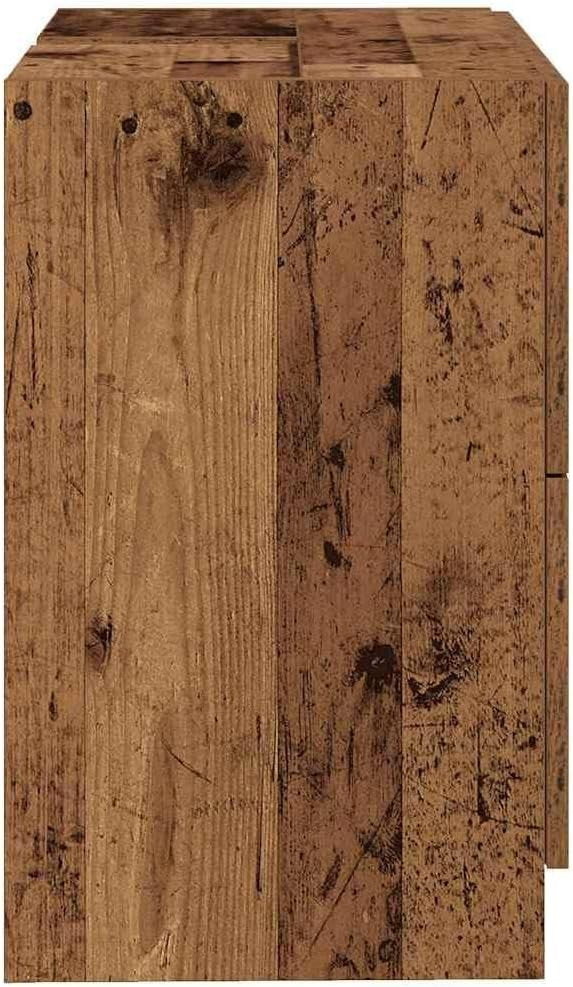 Rustic Bathroom Sink Cabinet 78x37x59cm Wooden Under Sink Storage Unit