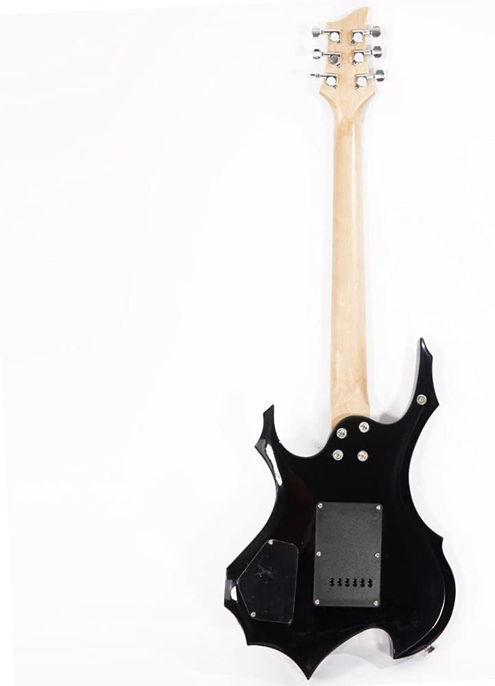 Electric Guitar Beginner Set HSH Pickups Tremolo Flame Style Black