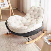 Velvet Rocking Chair High Back Armchair Comfy Lounge Seat for Living Room