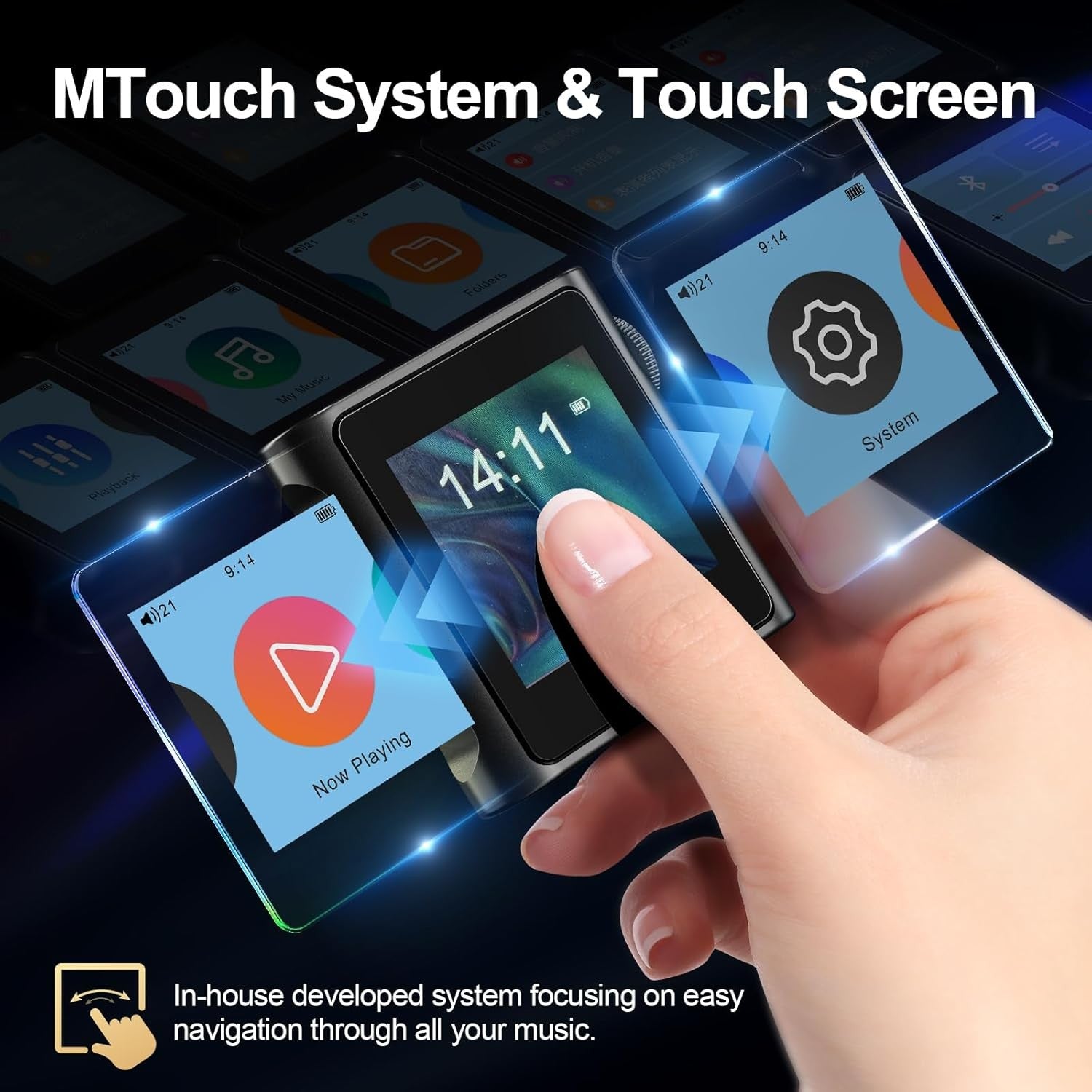 HiFi MP3 Player DAC Bluetooth 5.0 2TB Support Touch Screen