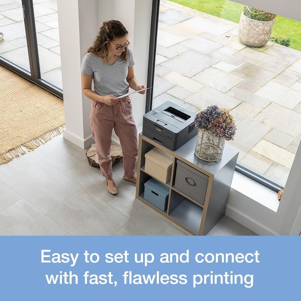 Mono Laser Printer A4 USB Wi-Fi Auto 2-Sided Dark Grey Office
