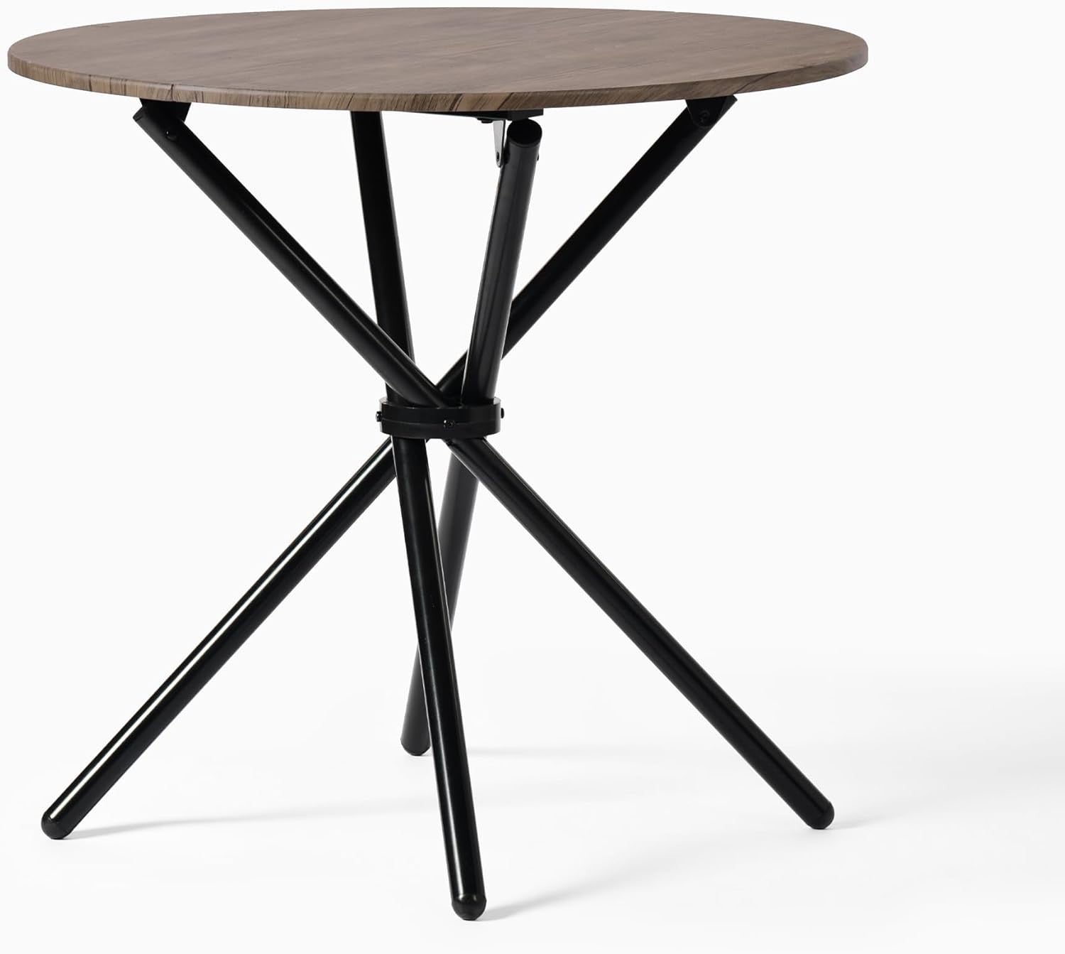 80cm Round Dining Table & 4 Chairs Set – Modern Kitchen, Bistro & Patio