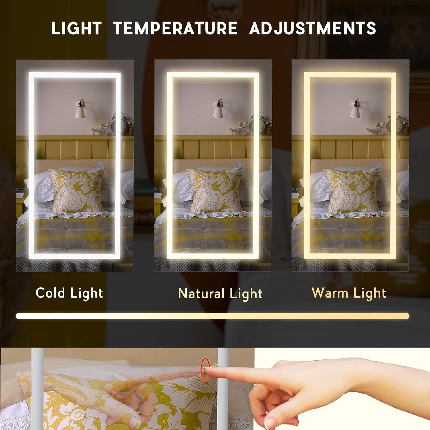 White LED Mirror Jewellery Cabinet Wall Door Mounted Lockable Storage