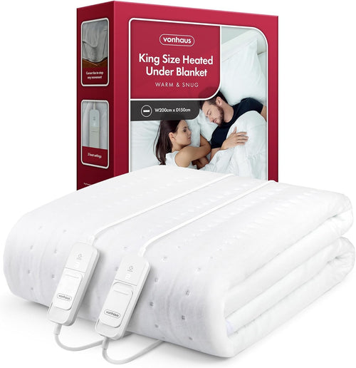 King Size Electric Heated Under Blanket Dual Control Washable Mattress Topper