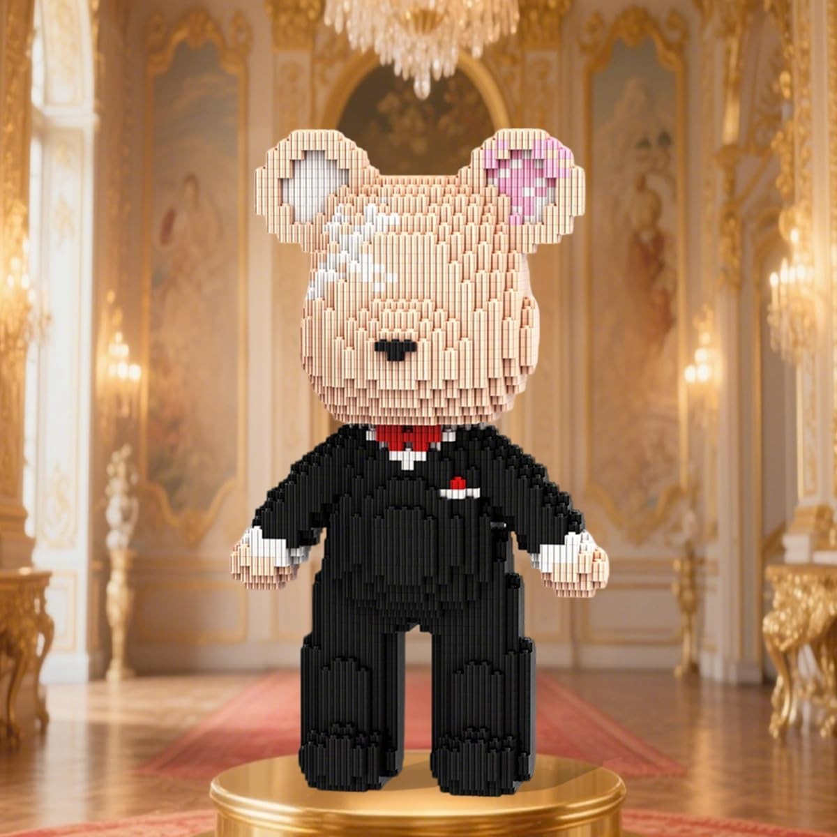 2350pc Micro Brick Bear Suit Wedding Gift Set Men Women DIY Display